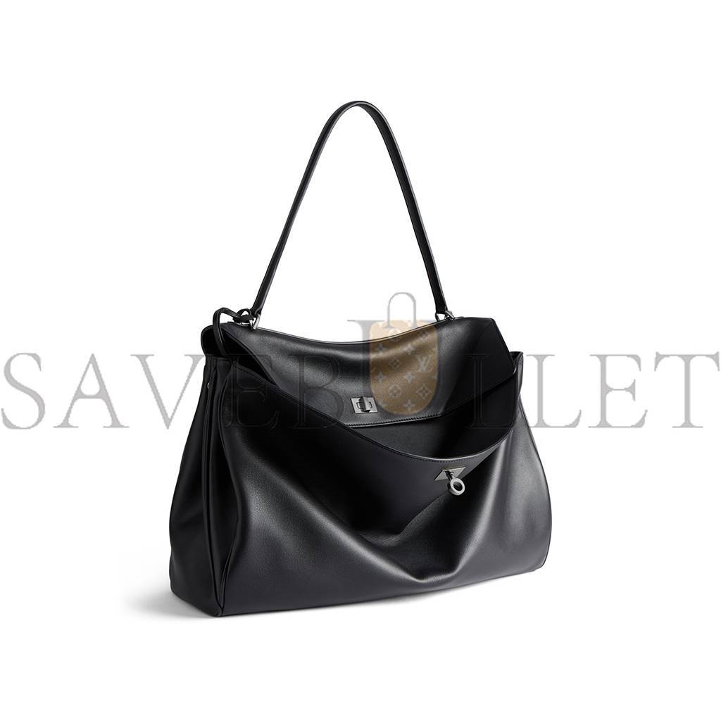 BALENCIAGA WOMEN'S RODEO LARGE HANDBAG IN BLACK  (40*30*13cm)